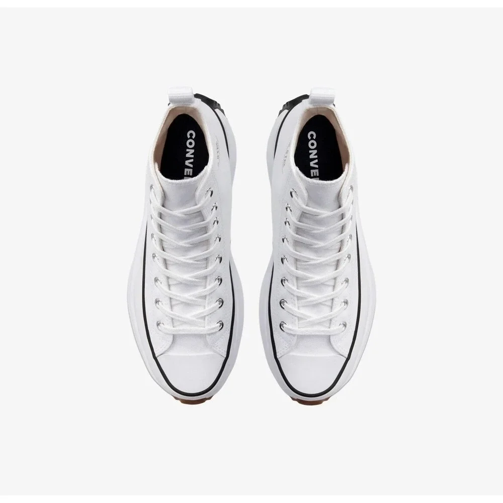 Converse Run Star Hike Platform High Top Womens Size 10.5 White/Black/Gum Shoes - Picture 4 of 6